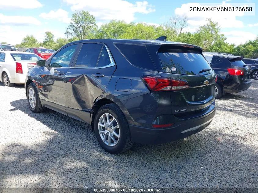 2022 Chevrolet Equinox Fwd Lt VIN: 2GNAXKEV6N6126658 Lot: 39398076