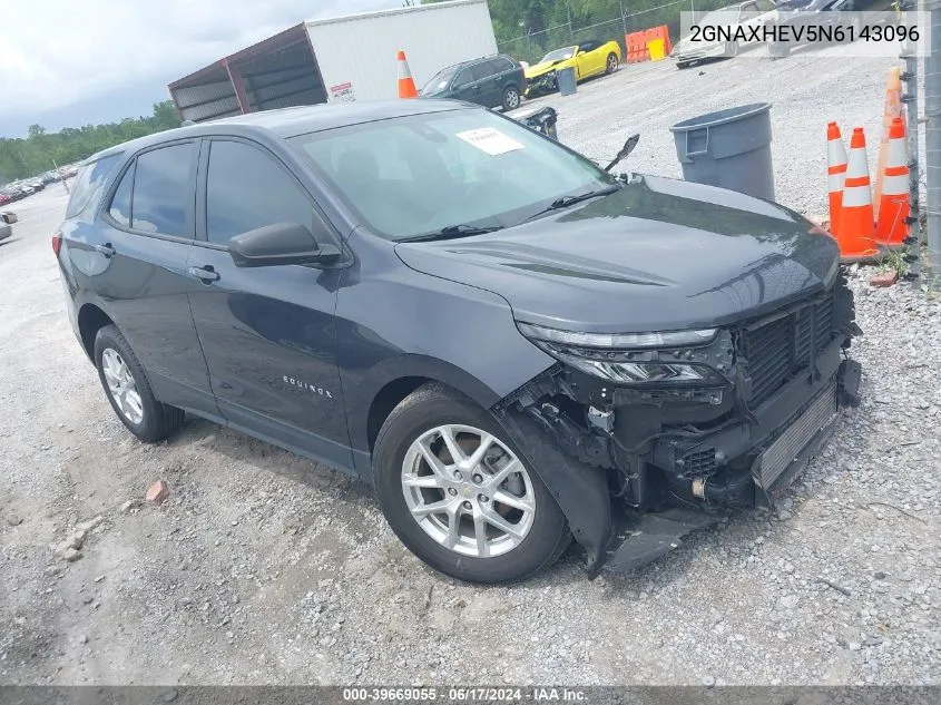 2022 Chevrolet Equinox Fwd Ls VIN: 2GNAXHEV5N6143096 Lot: 39669055