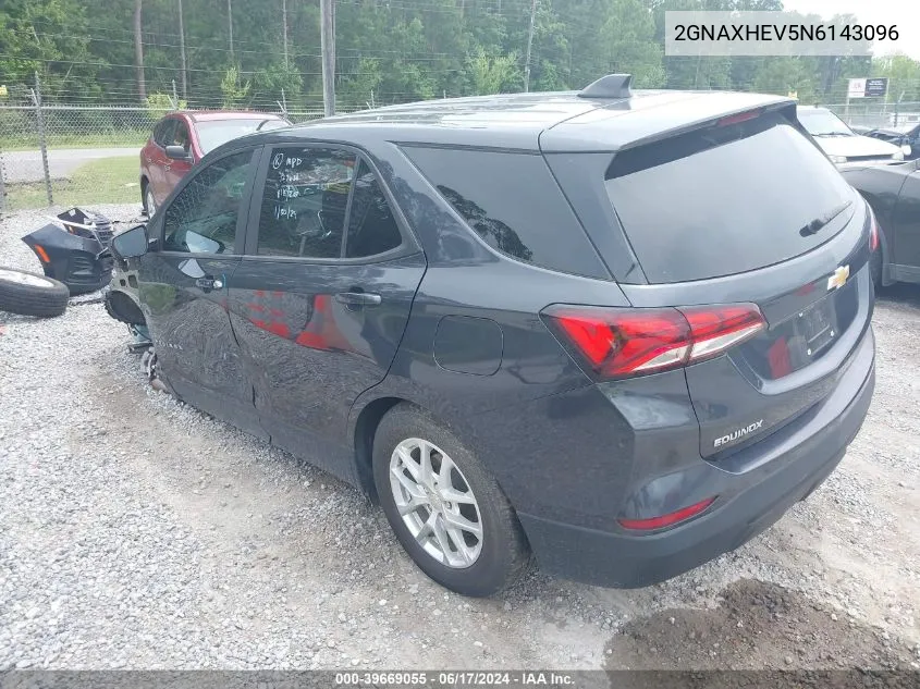 2022 Chevrolet Equinox Fwd Ls VIN: 2GNAXHEV5N6143096 Lot: 39669055