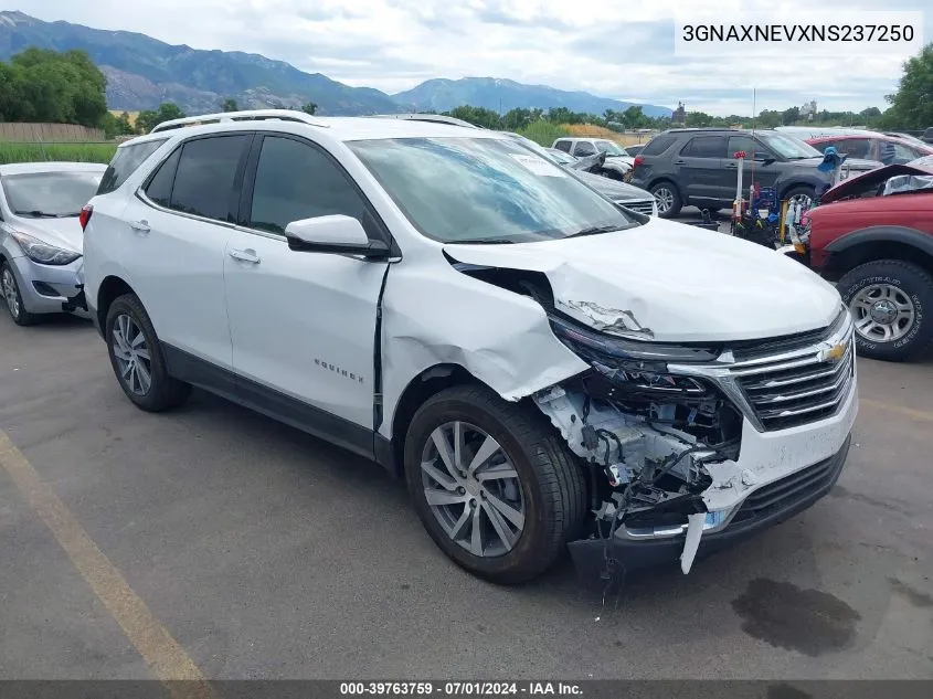 2022 Chevrolet Equinox Fwd Premier VIN: 3GNAXNEVXNS237250 Lot: 39763759