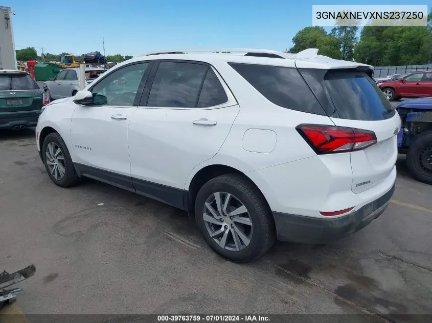 2022 Chevrolet Equinox Fwd Premier VIN: 3GNAXNEVXNS237250 Lot: 39763759