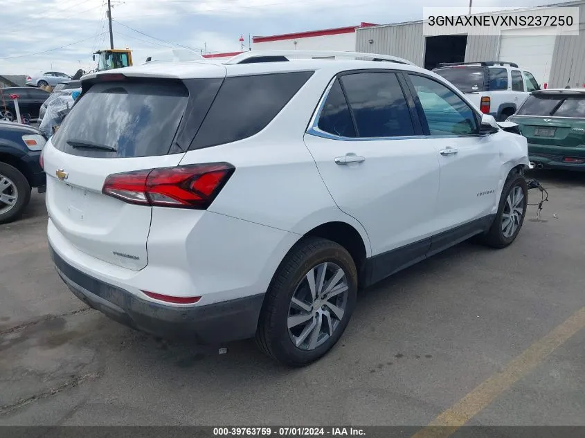 2022 Chevrolet Equinox Fwd Premier VIN: 3GNAXNEVXNS237250 Lot: 39763759