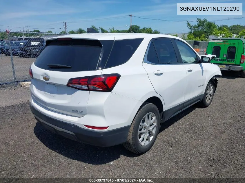 2022 Chevrolet Equinox Awd Lt VIN: 3GNAXUEV1NL120290 Lot: 39797845