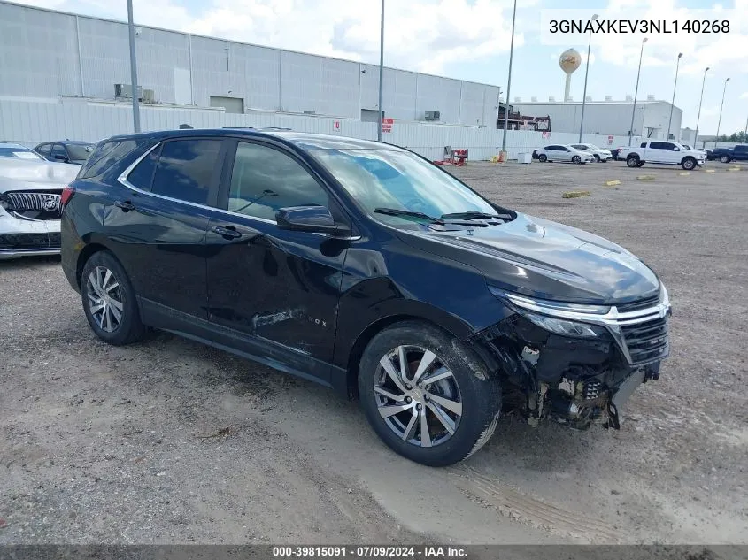 2022 Chevrolet Equinox Fwd Lt VIN: 3GNAXKEV3NL140268 Lot: 39815091