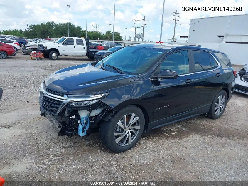 2022 Chevrolet Equinox Fwd Lt VIN: 3GNAXKEV3NL140268 Lot: 39815091