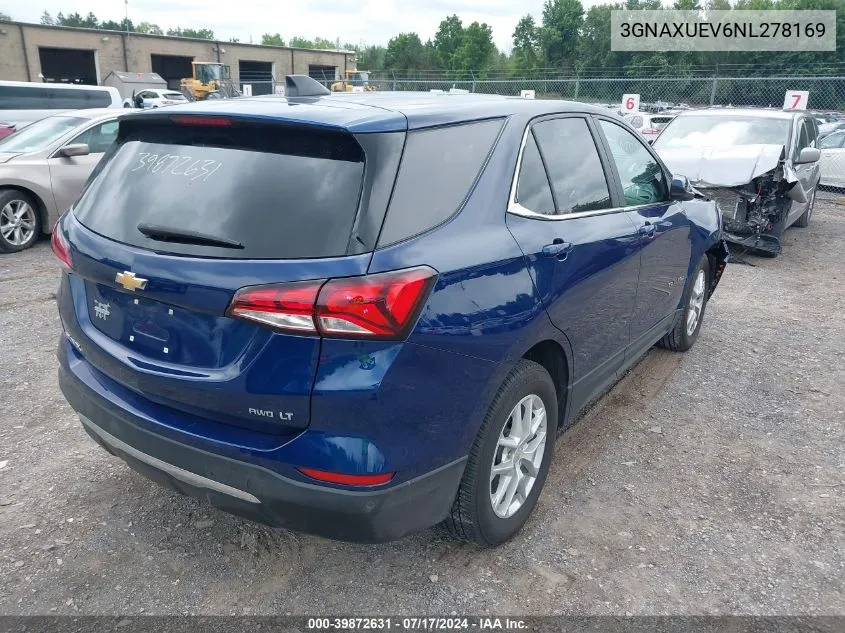 2022 Chevrolet Equinox Awd Lt VIN: 3GNAXUEV6NL278169 Lot: 39872631