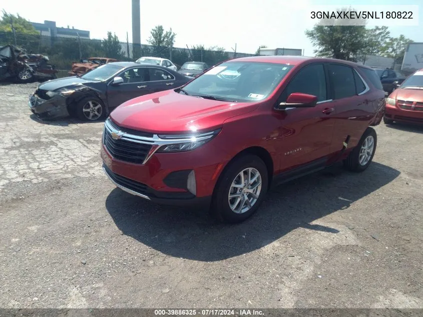 2022 Chevrolet Equinox Fwd Lt VIN: 3GNAXKEV5NL180822 Lot: 39886325