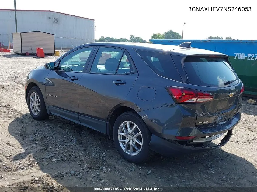 2022 Chevrolet Equinox Fwd Ls VIN: 3GNAXHEV7NS246053 Lot: 39887105