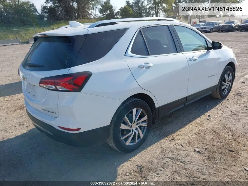 2022 Chevrolet Equinox Awd Premier VIN: 2GNAXXEV1N6145826 Lot: 39892872