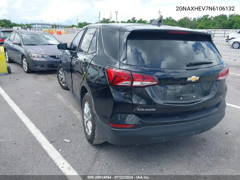 2022 Chevrolet Equinox Fwd Ls VIN: 2GNAXHEV7N6106132 Lot: 39914054