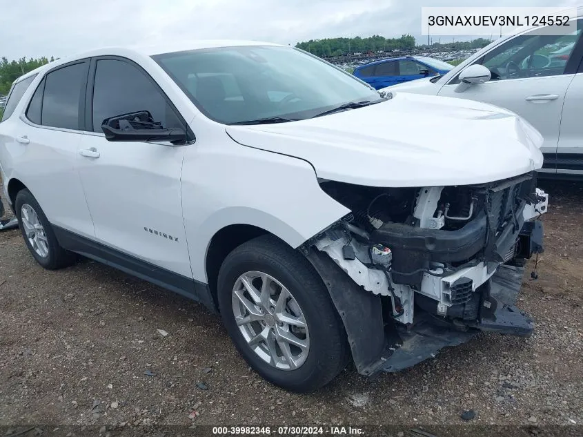 2022 Chevrolet Equinox Awd Lt VIN: 3GNAXUEV3NL124552 Lot: 39982346