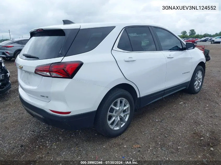 2022 Chevrolet Equinox Awd Lt VIN: 3GNAXUEV3NL124552 Lot: 39982346