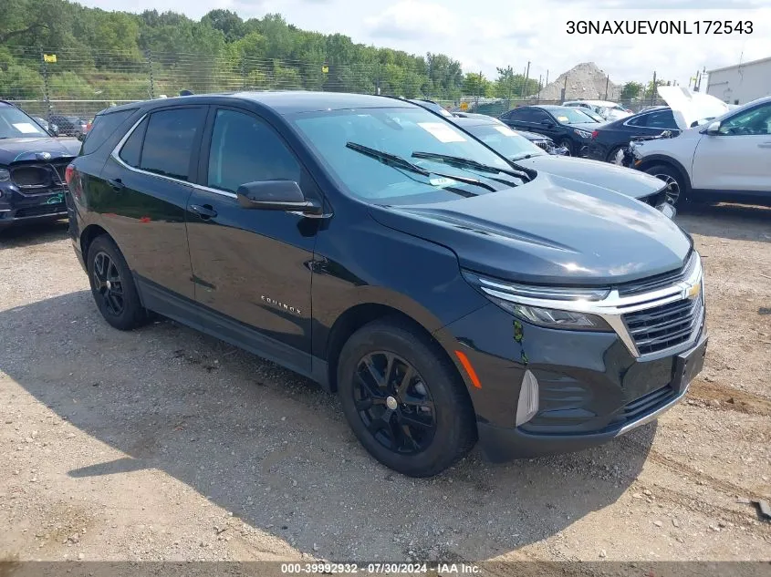 2022 Chevrolet Equinox Awd Lt VIN: 3GNAXUEV0NL172543 Lot: 39992932