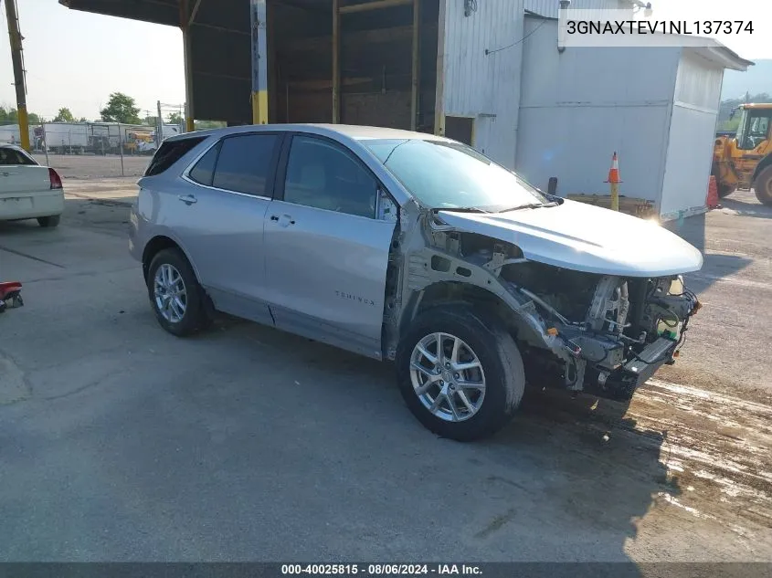 2022 Chevrolet Equinox Awd 2Fl VIN: 3GNAXTEV1NL137374 Lot: 40025815