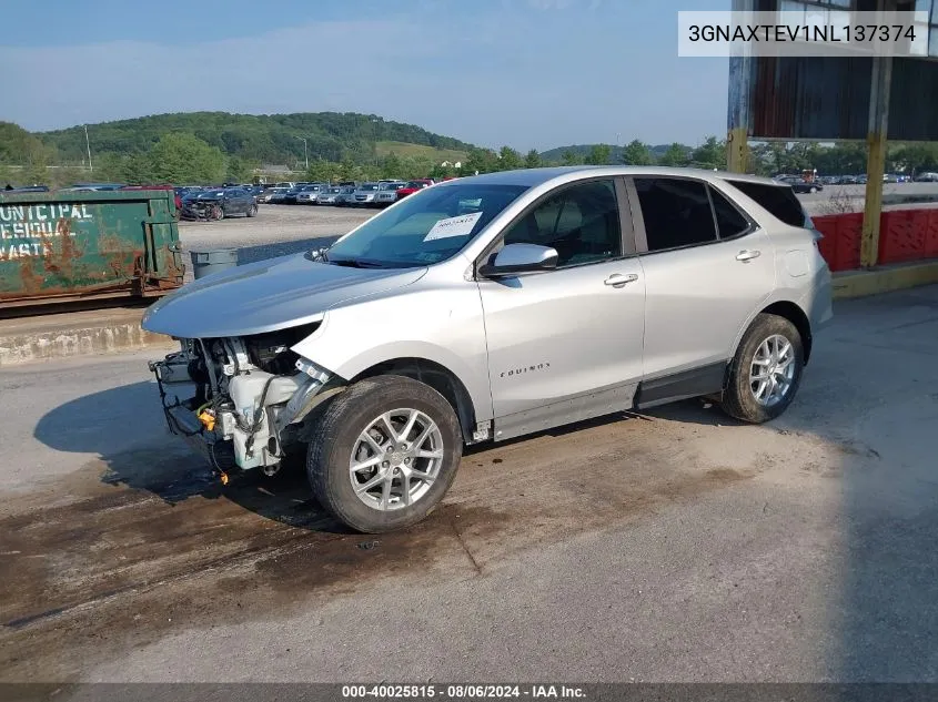 2022 Chevrolet Equinox Awd 2Fl VIN: 3GNAXTEV1NL137374 Lot: 40025815