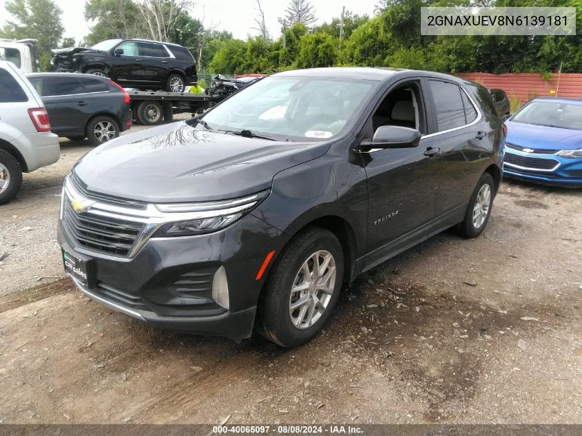 2022 Chevrolet Equinox Awd Lt VIN: 2GNAXUEV8N6139181 Lot: 40065097