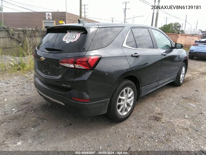 2022 Chevrolet Equinox Awd Lt VIN: 2GNAXUEV8N6139181 Lot: 40065097