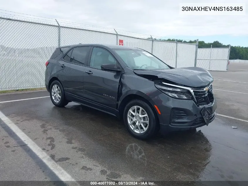 2022 Chevrolet Equinox Fwd Ls VIN: 3GNAXHEV4NS163485 Lot: 40077002