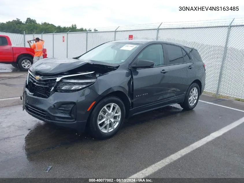 2022 Chevrolet Equinox Fwd Ls VIN: 3GNAXHEV4NS163485 Lot: 40077002