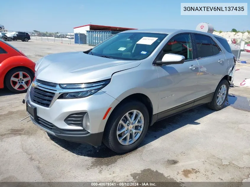 2022 Chevrolet Equinox Awd 2Fl VIN: 3GNAXTEV6NL137435 Lot: 40079341