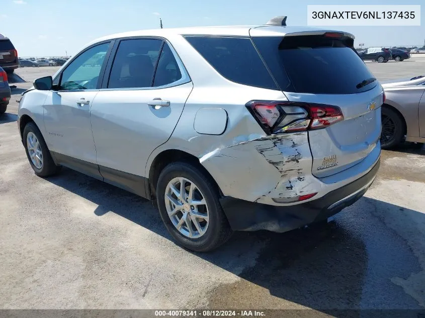 2022 Chevrolet Equinox Awd 2Fl VIN: 3GNAXTEV6NL137435 Lot: 40079341