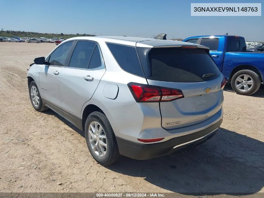 2022 Chevrolet Equinox Fwd Lt VIN: 3GNAXKEV9NL148763 Lot: 40080827