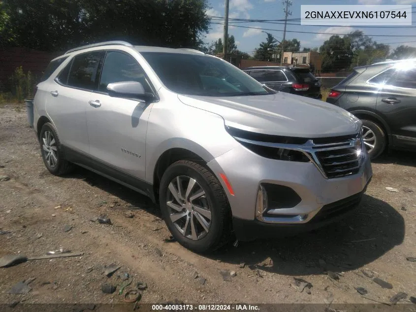 2022 Chevrolet Equinox Awd Premier VIN: 2GNAXXEVXN6107544 Lot: 40083173