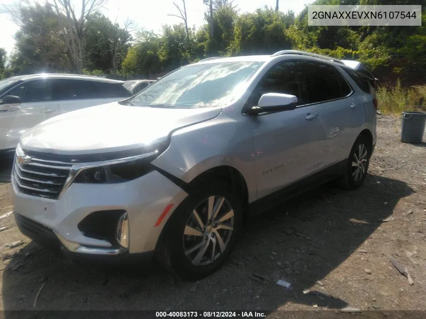 2022 Chevrolet Equinox Awd Premier VIN: 2GNAXXEVXN6107544 Lot: 40083173