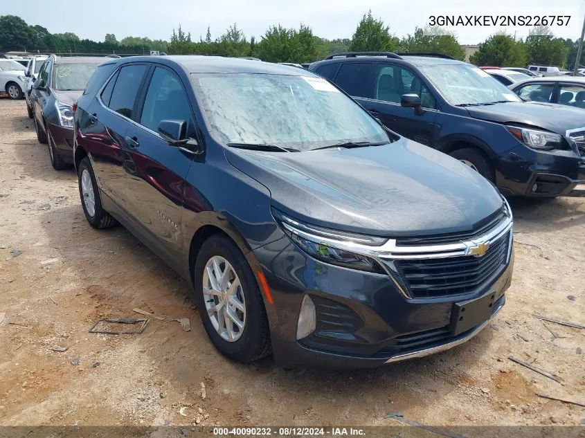 2022 Chevrolet Equinox Fwd Lt VIN: 3GNAXKEV2NS226757 Lot: 40090232