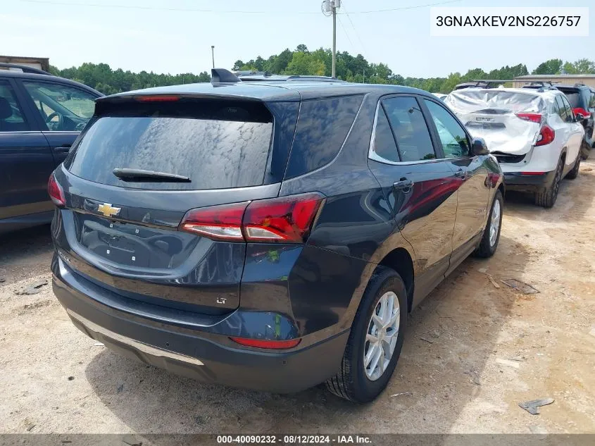 2022 Chevrolet Equinox Fwd Lt VIN: 3GNAXKEV2NS226757 Lot: 40090232