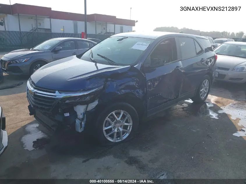 2022 Chevrolet Equinox Fwd Ls VIN: 3GNAXHEVXNS212897 Lot: 40100555