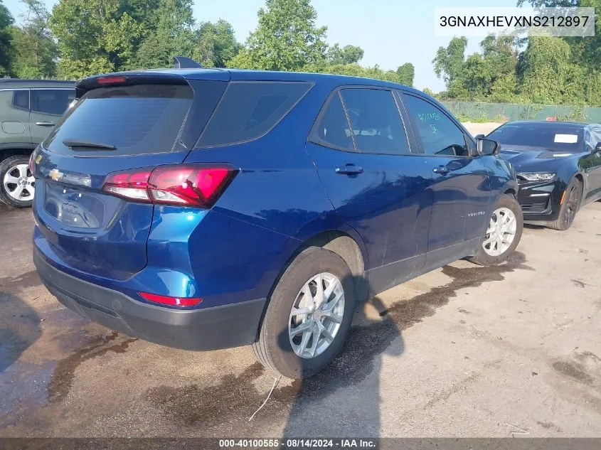 2022 Chevrolet Equinox Fwd Ls VIN: 3GNAXHEVXNS212897 Lot: 40100555