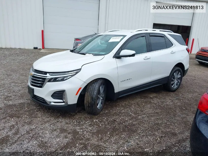 2022 Chevrolet Equinox Awd Premier VIN: 3GNAXXEVXNS241813 Lot: 40105963