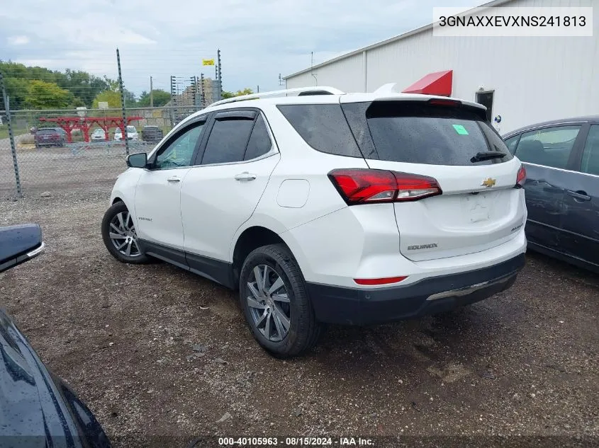 2022 Chevrolet Equinox Awd Premier VIN: 3GNAXXEVXNS241813 Lot: 40105963