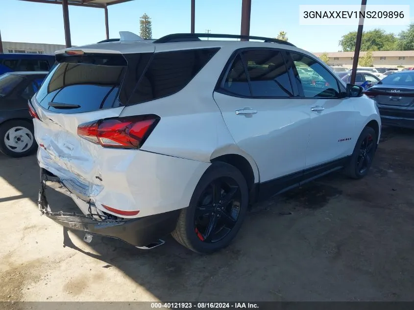 2022 Chevrolet Equinox Awd Premier VIN: 3GNAXXEV1NS209896 Lot: 40121923