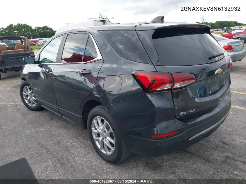 2022 Chevrolet Equinox Fwd Lt VIN: 2GNAXKEV8N6132932 Lot: 40122867