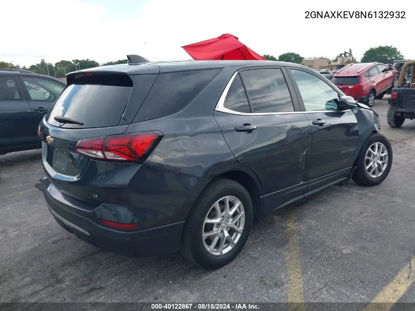 2022 Chevrolet Equinox Fwd Lt VIN: 2GNAXKEV8N6132932 Lot: 40122867