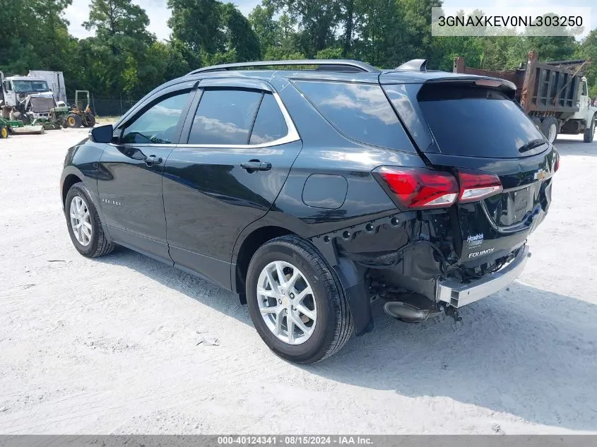 2022 Chevrolet Equinox Fwd Lt VIN: 3GNAXKEV0NL303250 Lot: 40124341