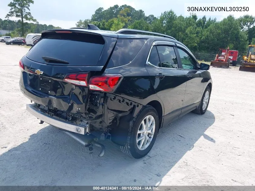 2022 Chevrolet Equinox Fwd Lt VIN: 3GNAXKEV0NL303250 Lot: 40124341