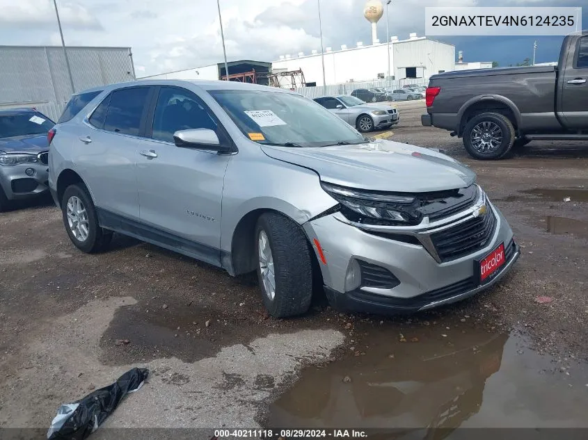 2022 Chevrolet Equinox Awd 2Fl VIN: 2GNAXTEV4N6124235 Lot: 40211118