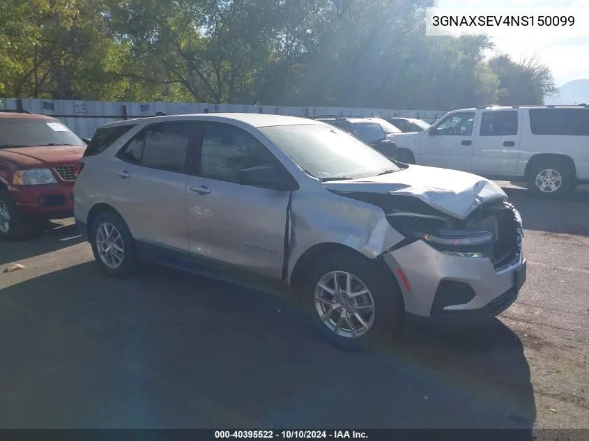 2022 Chevrolet Equinox Awd Ls VIN: 3GNAXSEV4NS150099 Lot: 40395522