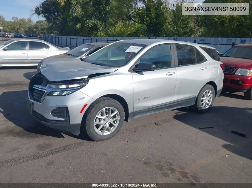 2022 Chevrolet Equinox Awd Ls VIN: 3GNAXSEV4NS150099 Lot: 40395522