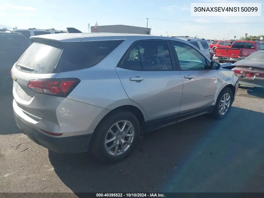 2022 Chevrolet Equinox Awd Ls VIN: 3GNAXSEV4NS150099 Lot: 40395522