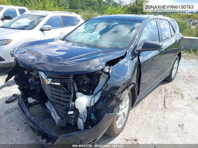 2022 Chevrolet Equinox Fwd Ls VIN: 2GNAXHEV9N6150763 Lot: 40433755