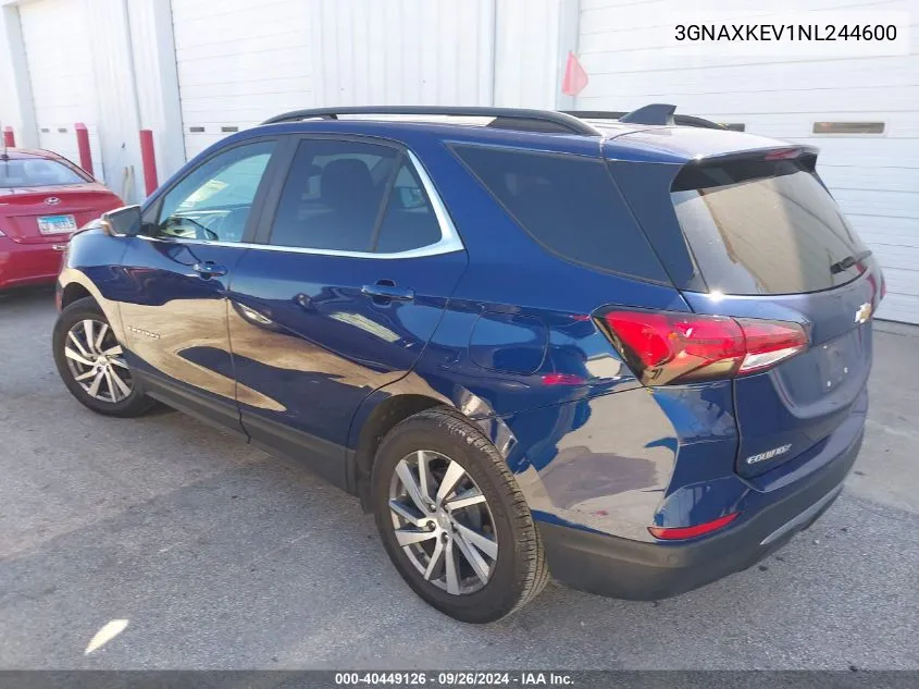 2022 Chevrolet Equinox Lt VIN: 3GNAXKEV1NL244600 Lot: 40449126