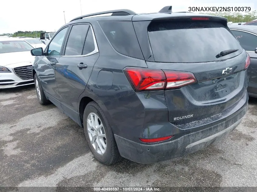 3GNAXKEV2NS100379 2022 Chevrolet Equinox Lt