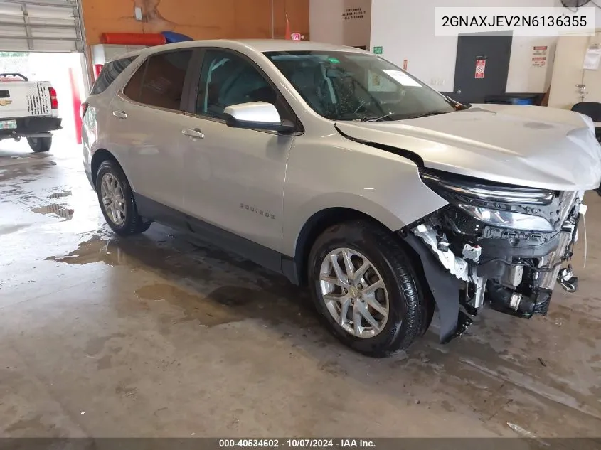 2GNAXJEV2N6136355 2022 Chevrolet Equinox Fwd 2Fl