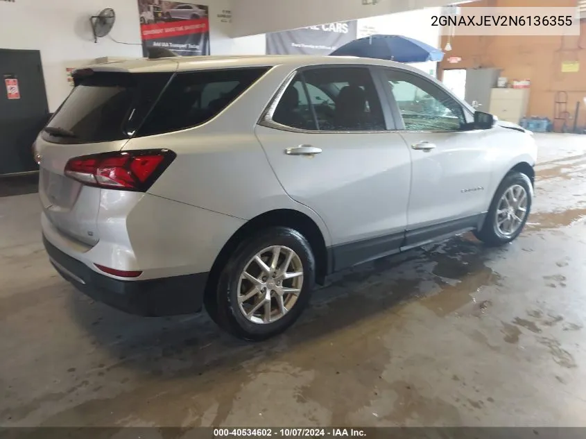 2GNAXJEV2N6136355 2022 Chevrolet Equinox Fwd 2Fl