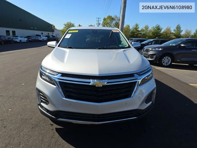 2022 Chevrolet Equinox Fwd 2Fl VIN: 2GNAXJEV6N6108980 Lot: 40578334