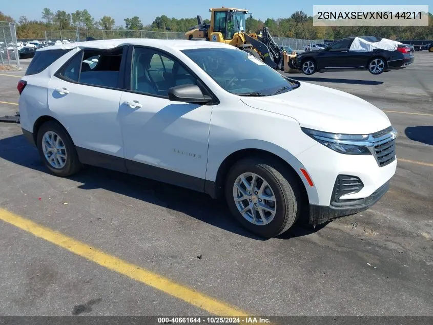 2022 Chevrolet Equinox Awd Ls VIN: 2GNAXSEVXN6144211 Lot: 40661644